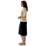 Modest 3/4 Sleeve Layering Shell with Below Collarbone Neckline