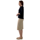 Modest 3/4 Sleeve Layering Shell with Below Collarbone Neckline
