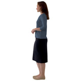 Modest 3/4 Sleeve Layering Shell with Below Collarbone Neckline