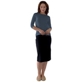 Modest 3/4 Sleeve Layering Shell with Below Collarbone Neckline