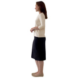 Modest 3/4 Sleeve Layering Shell with Below Collarbone Neckline