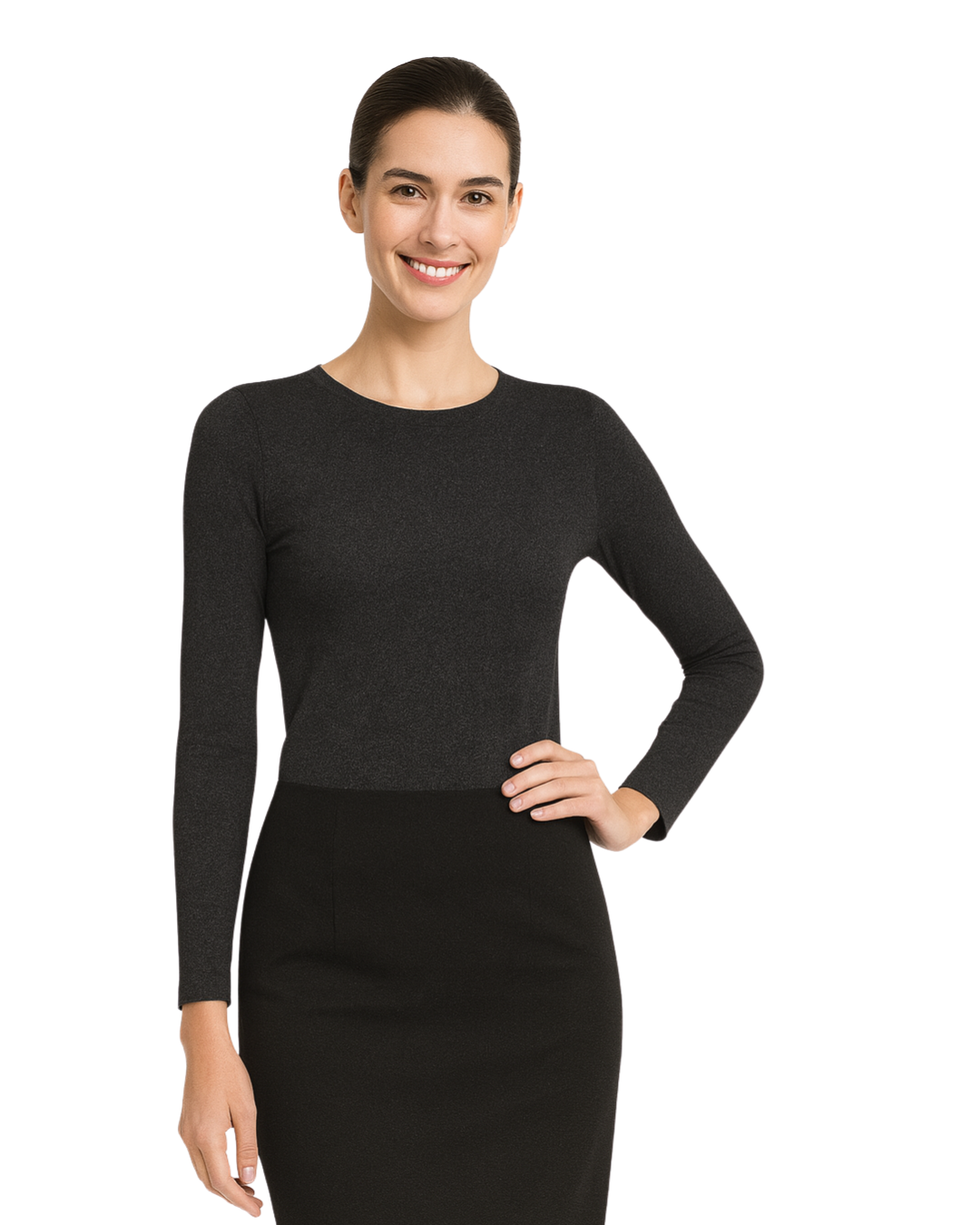 long sleeve tops to wear under dresses How To Layer A Shirt And A Dress For Winter