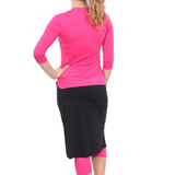 Relaxed Fit 3/4 Sleeve Swim & Exercise Top - Quick-Dry UPF 50+ Protection