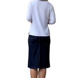 Modest Relaxed Fit 3/4 Sleeve T-Shirt with Side Slits