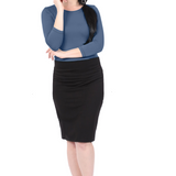 Lightweight Modest Knee Length Pencil Skirt in Cotton Spandex