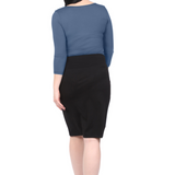 Lightweight Modest Knee Length Pencil Skirt in Cotton Spandex