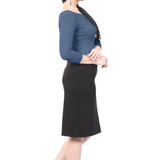 Lightweight Modest Knee Length Pencil Skirt in Cotton Spandex