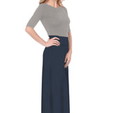 Sleek A-Line Maxi Skirt with Adjustable Fold-Over Waist
