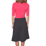 Girls Sporty A-Line Stretch Cotton Spandex Skirt – Knee Length