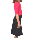 Girls Sporty A-Line Stretch Cotton Spandex Skirt – Knee Length