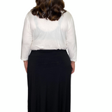 Plus Size Silky Maxi Length Stretch Pencil Skirt