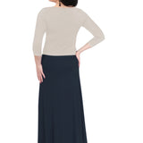 Flowing A-Line Maxi Skirt - Stretch Comfort Waistband