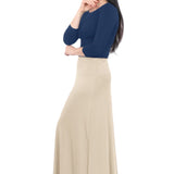 Flowing A-Line Maxi Skirt - Stretch Comfort Waistband
