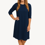 Classic Knee Length A-Line T-Shirt Dress