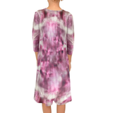 Girls' Easy Pull-On A-Line T-Shirt Dress with 3/4 Sleeves