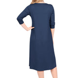 Past The Knee T-Shirt Dress - Comfortable A-Line Silhouette