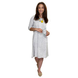 Classic 100% Cotton A-Line Dress with 3/4 Sleeves