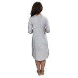 Classic 100% Cotton A-Line Dress with 3/4 Sleeves