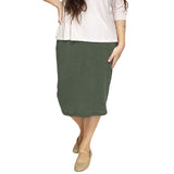 Soft Sweater Knit Mid-Calf Pencil Skirt