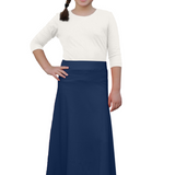 Girls' Flowing A-Line Maxi Skirt - Stretch Comfort Waistband