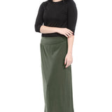 Silky Classic Maxi Length Modest Stretch Pencil Skirt