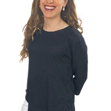 Asymmetrical Stylish Ribbed Tunic - Soft Fabric and Full Coverage