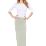 Women's and Plus Size Stretch Maxi Pencil Skirt - Cotton Blend and No Slits