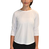 Modest Athletic Moisture-Wicking Performance Top with 3/4 Sleeves
