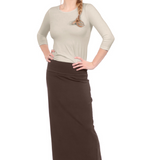 Women's and Plus Size Stretch Maxi Pencil Skirt - Cotton Blend and No Slits