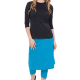 Modest Swim and Sports Midi Skirt with Attached Leggings - UPF 50 Protection