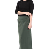 Silky Classic Maxi Length Modest Stretch Pencil Skirt