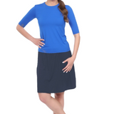 Knee-Length Swim/Sport Skirt with Attached Shorts, Pocket and UPF 50+ Protection