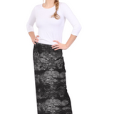 Women's and Plus Size Stretch Maxi Pencil Skirt - Cotton Blend and No Slits