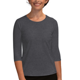 Essential 3/4 Sleeve Modest Crew Neckline Shell - Versatile Layering Top