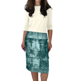Modest Stretch Knee Length Pencil Skirt in Cotton Spandex