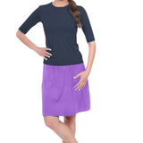Knee-Length Swim/Sport Skirt with Attached Shorts, Pocket and UPF 50+ Protection