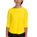 Modest Athletic Moisture-Wicking Performance Top with 3/4 Sleeves