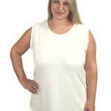 Plus Size Premium Sleeveless Layering Tank Top with Full Shoulder Coverage