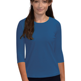 Essential 3/4 Sleeve Modest Crew Neckline Shell - Versatile Layering Top