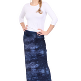 Women's and Plus Size Stretch Maxi Pencil Skirt - Cotton Blend and No Slits