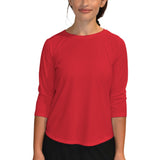 Modest Athletic Moisture-Wicking Performance Top with 3/4 Sleeves