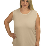 Plus Size Premium Sleeveless Layering Tank Top with Full Shoulder Coverage