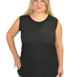 Plus Size Premium Sleeveless Layering Tank Top with Full Shoulder Coverage