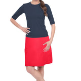 Knee-Length Swim/Sport Skirt with Attached Shorts, Pocket and UPF 50+ Protection