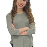 Asymmetrical Stylish Ribbed Tunic - Soft Fabric and Full Coverage