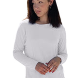 Long Sleeve Fine Ribbed Top with Modest Side Vents
