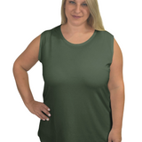 Plus Size Premium Sleeveless Layering Tank Top with Full Shoulder Coverage