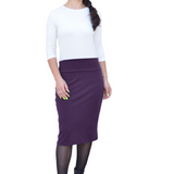 Cotton Spandex Pencil Skirt - Classic Modest Fit