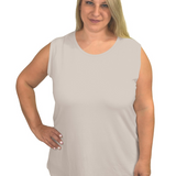 Plus Size Premium Sleeveless Layering Tank Top with Full Shoulder Coverage