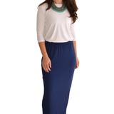 Stretch Maxi Skirt in Mid-Weight Viscose Spandex - No Slits